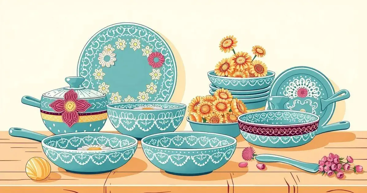 Pontos de crochê para panos de prato