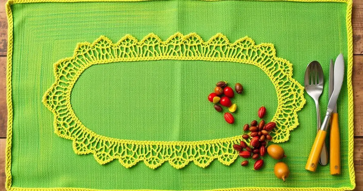 Pontos de crochê para panos de prato