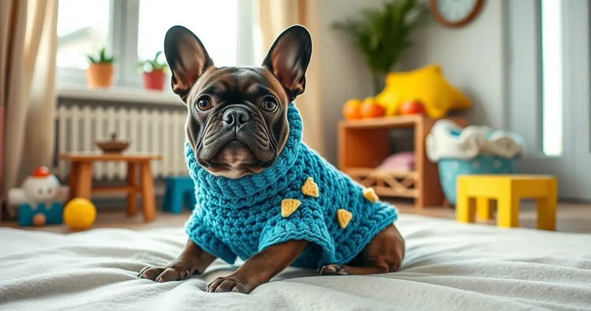 Roupa de croche para cachorro