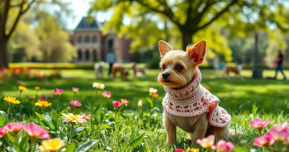 Roupa de croche para cachorro