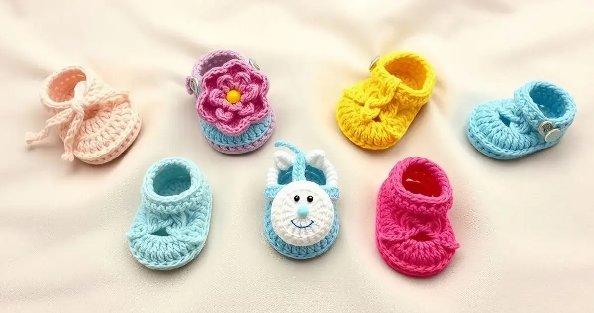Sandalinha de croche para bebe Sandalinha de croche para bebe