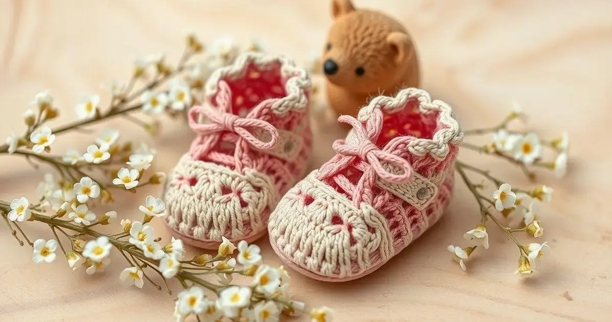 Sapatinho de crochê para recém nascido Sapatinho de crochê para recém nascido