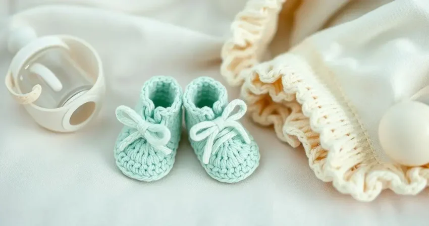 Sapatinho de crochê para recém nascido