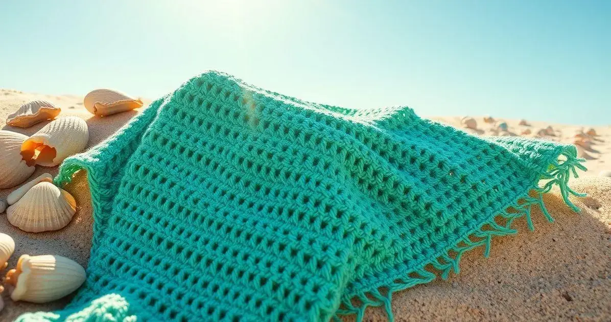 Saída de praia de crochê longa