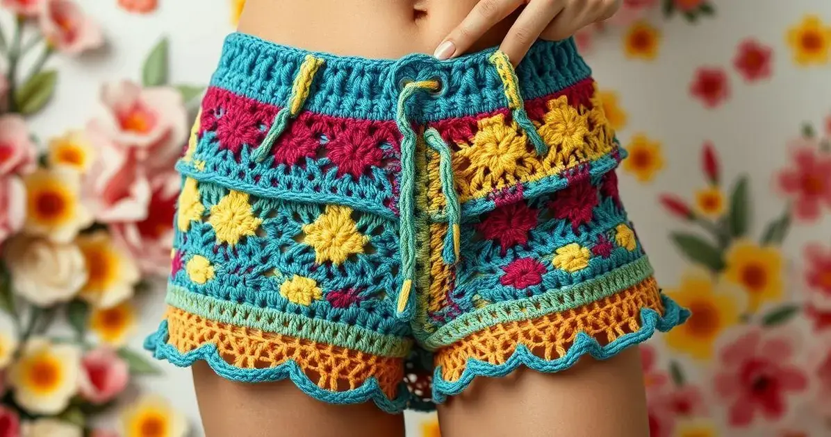 Short de croche passo a passo