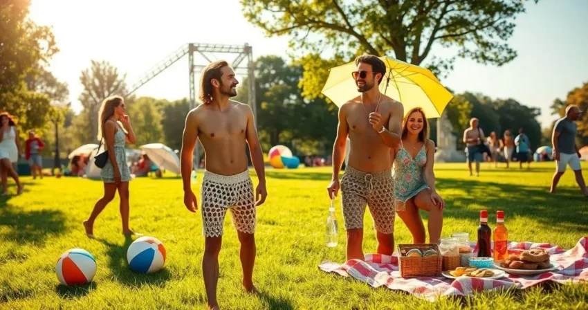 Short de crochê masculino