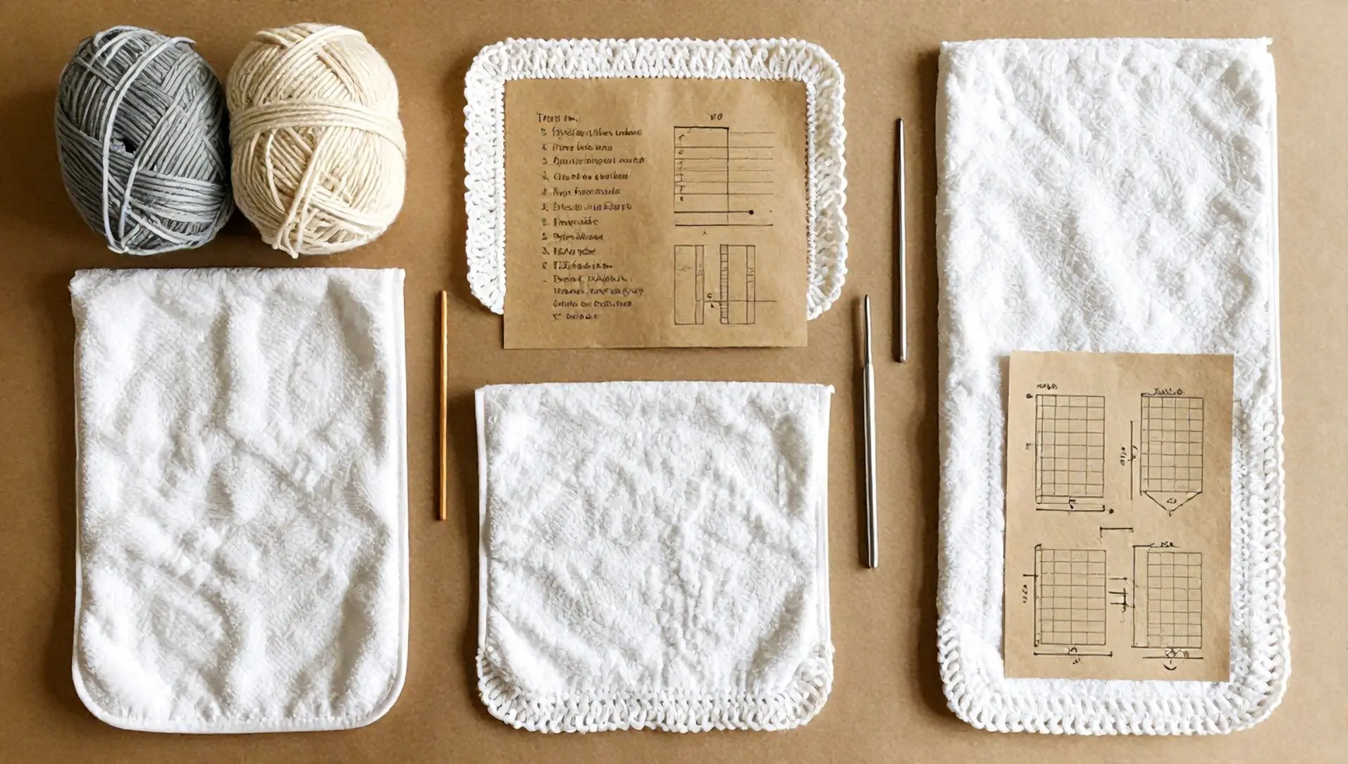 Bicos de croche para toalhas de rosto