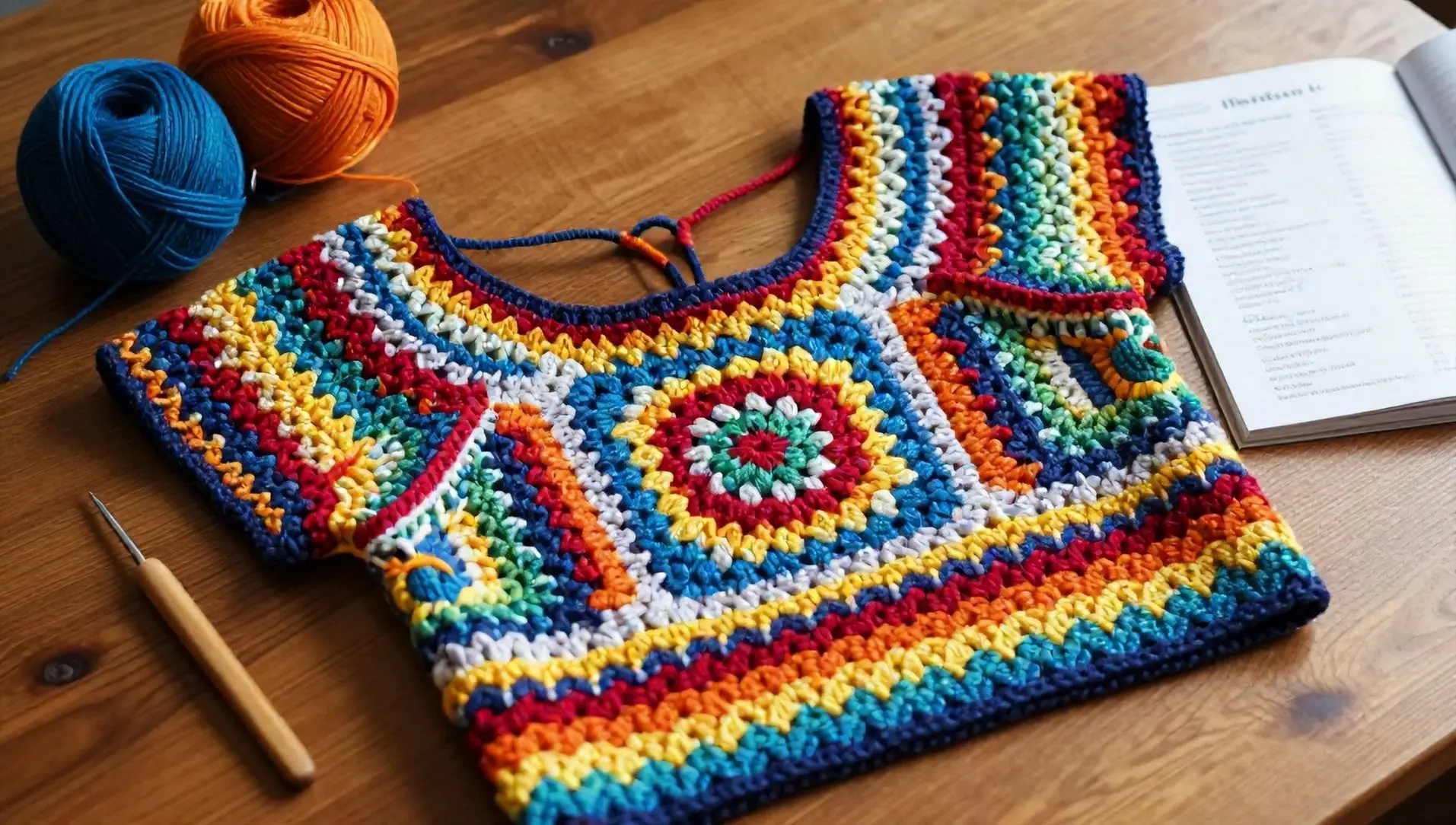 Blusas de croche coloridas