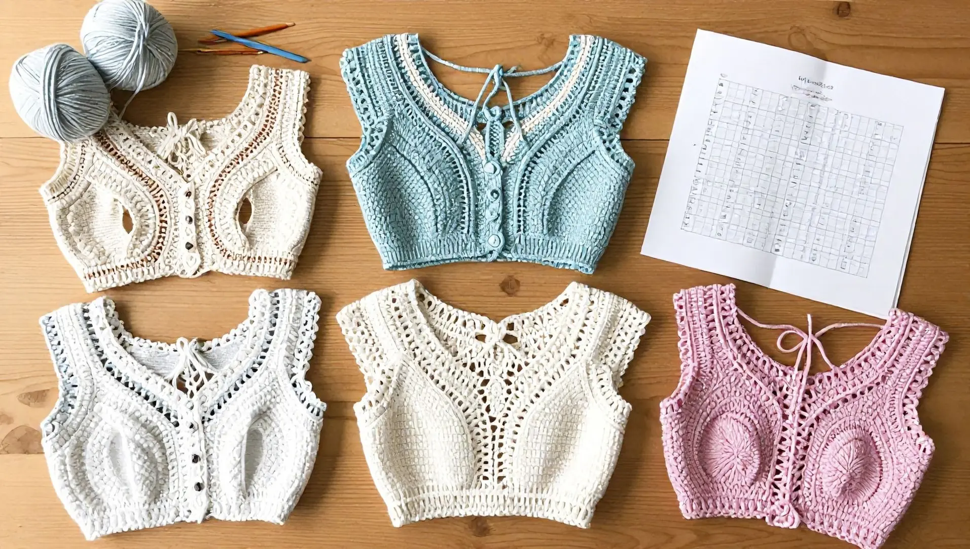 Blusas de croche com grafico