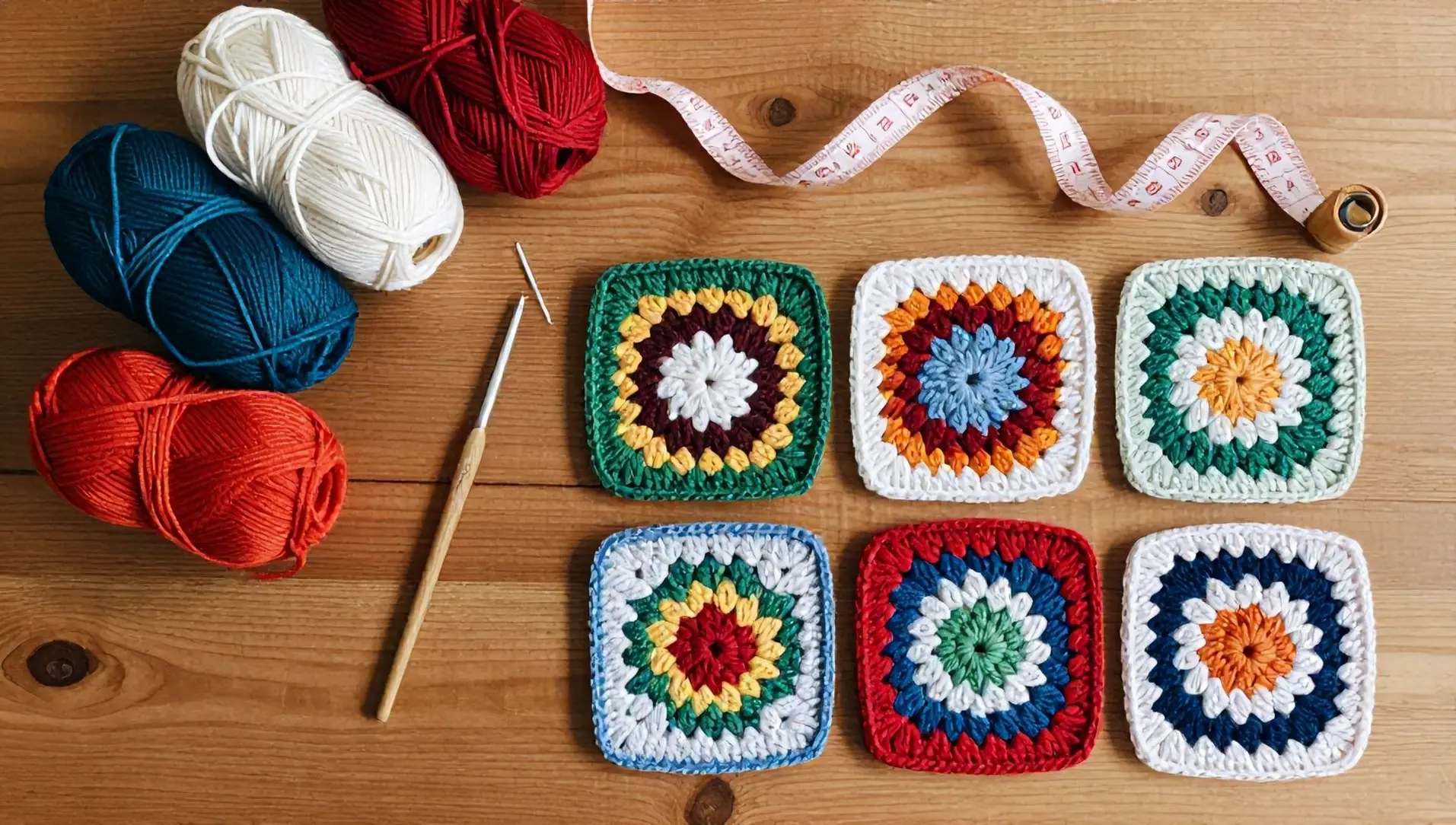 Como emendar squares de croche