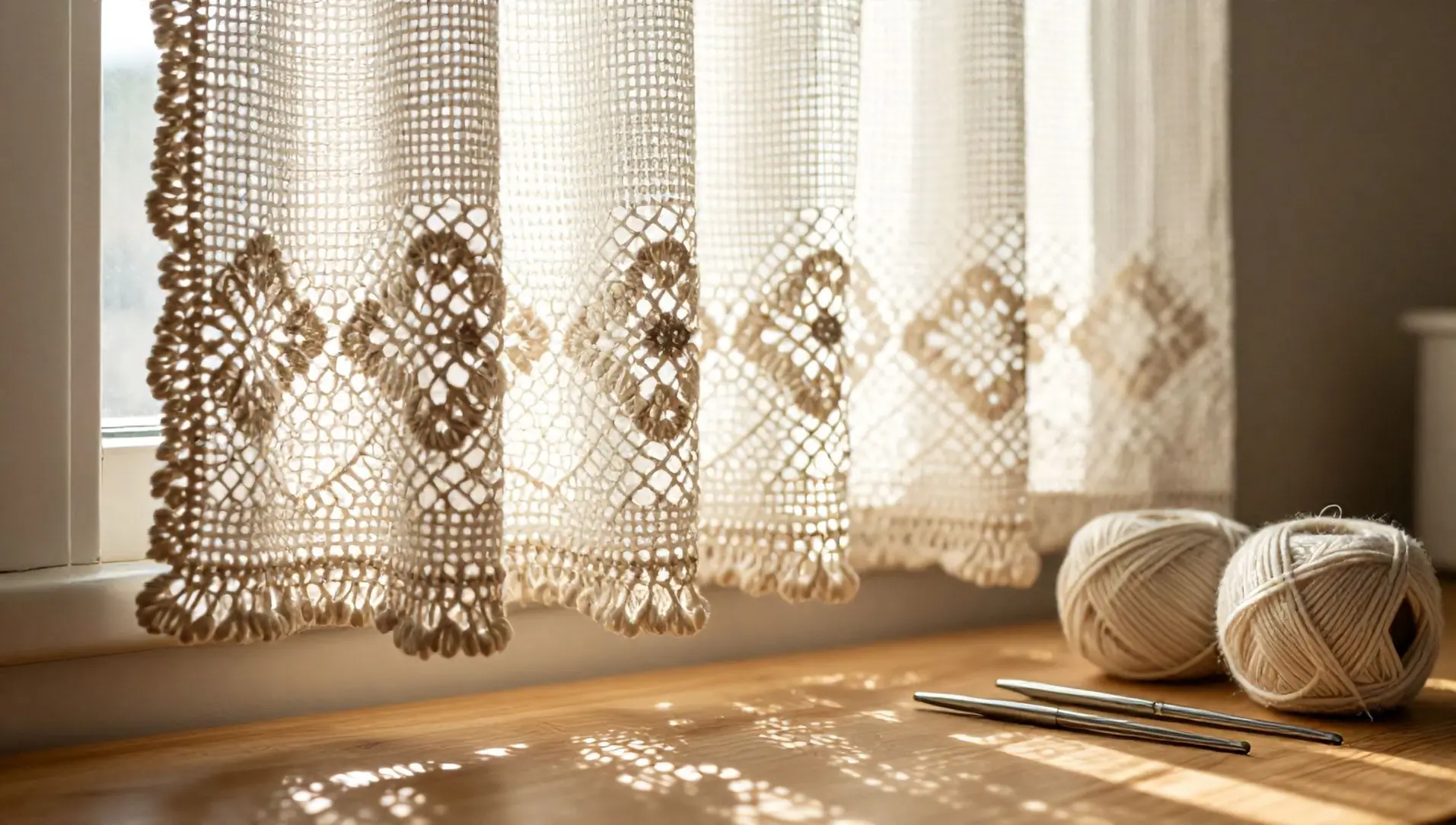 Cortina de croche para cozinha Cortina de croche para cozinha