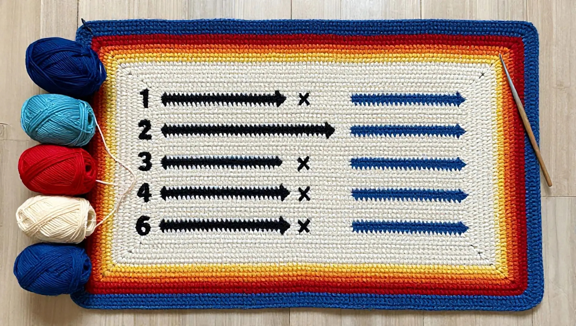 Receita de tapete de croche