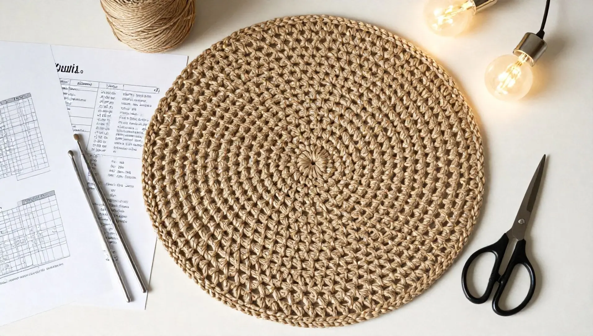 Sousplat croche barbante